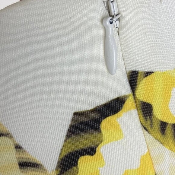 Opening Ceremony‎ Painted Leaves Neoprene Skirt Size Medium Yellow White Boho M - Picture 6 of 9